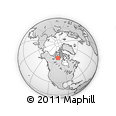 Outline Map of the Area around 68° 8' 7" N, 105° 19' 29" W, rectangular outline