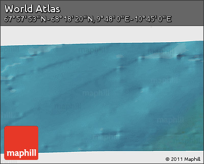 Satellite 3D Map of the Area around 68° 8' 7" N, 10° 16' 30" E