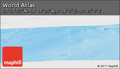 Physical Panoramic Map of the Area around 68° 8' 7" N, 10° 16' 30" E