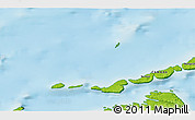 Physical 3D Map of the area around 68° 8' 7" N, 110° 25' 30" W