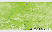 Physical 3D Map of the area around 68° 8' 7" N, 112° 16' 30" E