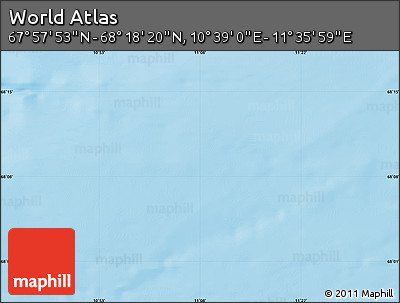 Physical Map of the Area around 68° 8' 7" N, 11° 7' 30" E