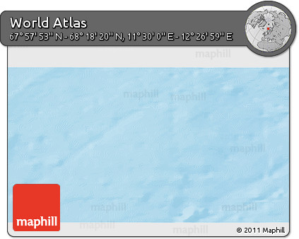 Physical 3D Map of the Area around 68° 8' 7" N, 11° 58' 29" E