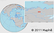 Gray Location Map of the area around 68° 8' 7" N, 127° 25' 30" W