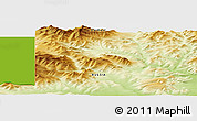 Physical Panoramic Map of the area around 68° 8' 7" N, 140° 19' 29" E
