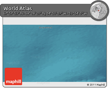 Satellite 3D Map of the Area around 68° 8' 7" N, 14° 22' 30" W