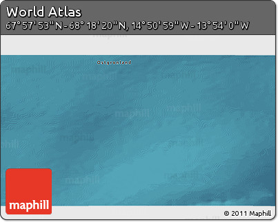 Satellite 3D Map of the Area around 68° 8' 7" N, 14° 22' 30" W