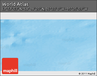 Physical 3D Map of the Area around 68° 8' 7" N, 16° 4' 29" W