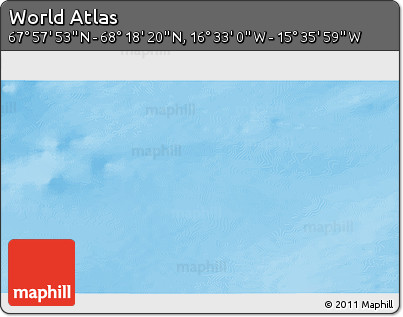 Physical 3D Map of the Area around 68° 8' 7" N, 16° 4' 29" W