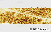 Physical Panoramic Map of the area around 68° 8' 7" N, 177° 43' 29" E
