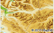 Physical Map of the area around 68° 8' 7" N, 17° 55' 29" E