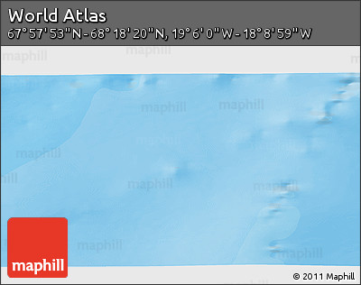 Political 3D Map of the Area around 68° 8' 7" N, 18° 37' 30" W