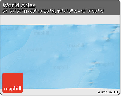 Political 3D Map of the Area around 68° 8' 7" N, 18° 37' 30" W