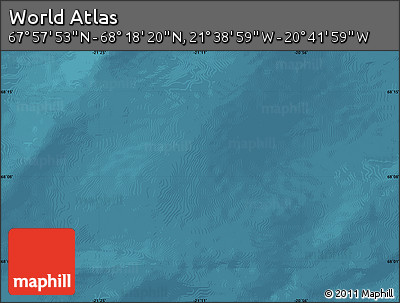 Satellite Map of the Area around 68° 8' 7" N, 21° 10' 29" W