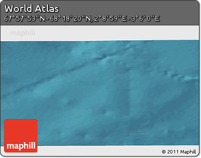 Satellite 3D Map of the Area around 68° 8' 7" N, 2° 37' 30" E