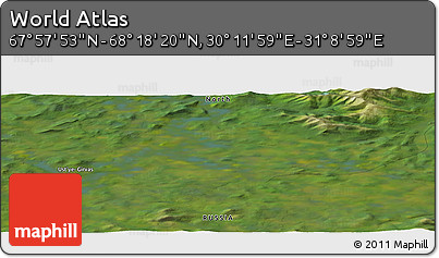 Satellite Panoramic Map of the Area around 68° 8' 7" N, 30° 40' 29" E