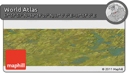 Satellite Panoramic Map of the Area around 68° 8' 7" N, 37° 28' 30" E