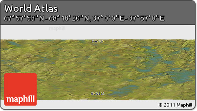 Satellite Panoramic Map of the Area around 68° 8' 7" N, 37° 28' 30" E
