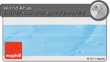 Physical Panoramic Map of the Area around 68° 8' 7" N, 3° 28' 30" E