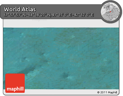 Satellite 3D Map of the Area around 68° 8' 7" N, 41° 43' 30" E