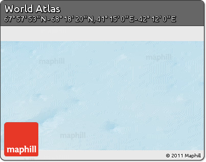 Shaded Relief 3D Map of the Area around 68° 8' 7" N, 41° 43' 30" E