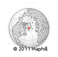 Outline Map of the Area around 68° 8' 7" N, 43° 16' 29" W, rectangular outline