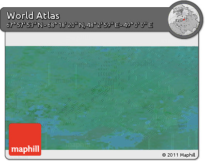 Satellite 3D Map of the Area around 68° 8' 7" N, 48° 31' 29" E