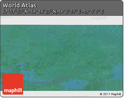 Satellite 3D Map of the Area around 68° 8' 7" N, 48° 31' 29" E