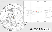 Blank Location Map of the area around 68° 8' 7" N, 48° 31' 29" E