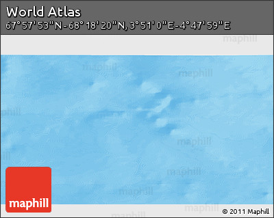 Political 3D Map of the Area around 68° 8' 7" N, 4° 19' 30" E