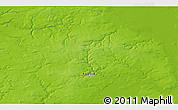 Physical 3D Map of the area around 68° 8' 7" N, 51° 55' 29" E