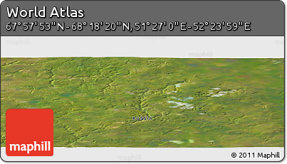 Satellite Panoramic Map of the Area around 68° 8' 7" N, 51° 55' 29" E
