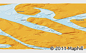 Political 3D Map of the area around 68° 8' 7" N, 52° 37' 30" W