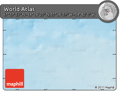 Physical Map of the Area around 68° 8' 7" N, 55° 10' 29" W