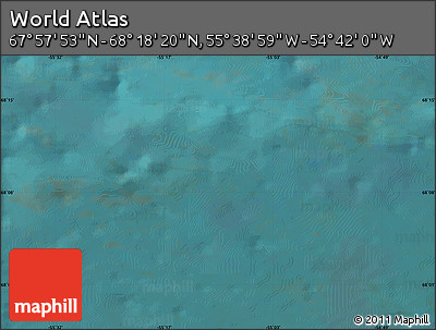Satellite Map of the Area around 68° 8' 7" N, 55° 10' 29" W
