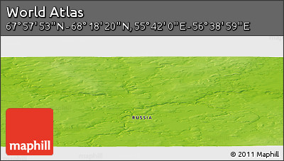 Physical Panoramic Map of the Area around 68° 8' 7" N, 56° 10' 29" E