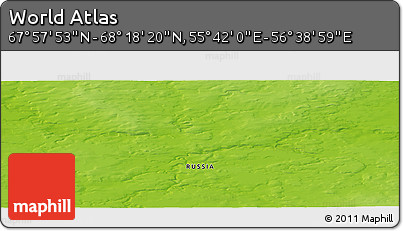 Physical Panoramic Map of the Area around 68° 8' 7" N, 56° 10' 29" E