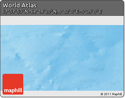 Physical 3D Map of the Area around 68° 8' 7" N, 5° 10' 30" E