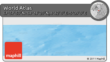 Physical Panoramic Map of the Area around 68° 8' 7" N, 5° 10' 30" E