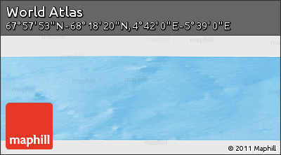 Physical Panoramic Map of the Area around 68° 8' 7" N, 5° 10' 30" E