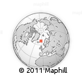 Outline Map of the Area around 68° 8' 7" N, 5° 1' 30" W, rectangular outline
