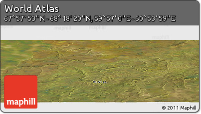 Satellite Panoramic Map of the Area around 68° 8' 7" N, 60° 25' 29" E
