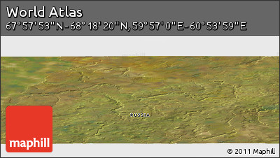 Satellite Panoramic Map of the Area around 68° 8' 7" N, 60° 25' 29" E