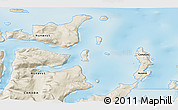 Shaded Relief 3D Map of the area around 68° 8' 7" N, 66° 13' 29" W