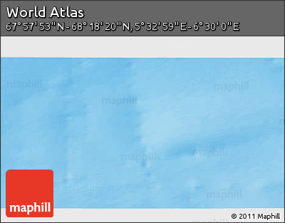 Physical 3D Map of the Area around 68° 8' 7" N, 6° 1' 30" E