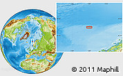 Physical Location Map of the area around 68° 8' 7" N, 6° 1' 30" E