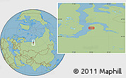 Savanna Style Location Map of the area around 68° 8' 7" N, 74° 52' 30" E