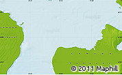 Physical Map of the area around 68° 8' 7" N, 74° 43' 29" W