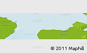 Physical Panoramic Map of the area around 68° 8' 7" N, 74° 43' 29" W