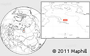 Blank Location Map of the area around 68° 8' 7" N, 79° 7' 30" E